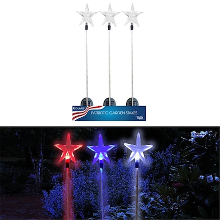 Lawnitator 34 in. Solalris Acrylic Starlight Solar Garden Stake - Assorted Color, 16PK LA1739215
